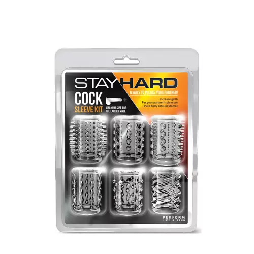 Stymulator-STAY HARD COCK SLEEVE KIT CLEAR