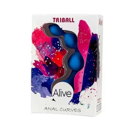 Plug/kulki-Dildo Silic. Triball. Amuse-G. Blue