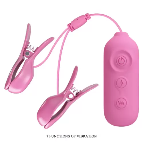 PRETTY LOVE -NIPPLE CLIP, 7 vibration functions 3 electric shock functions